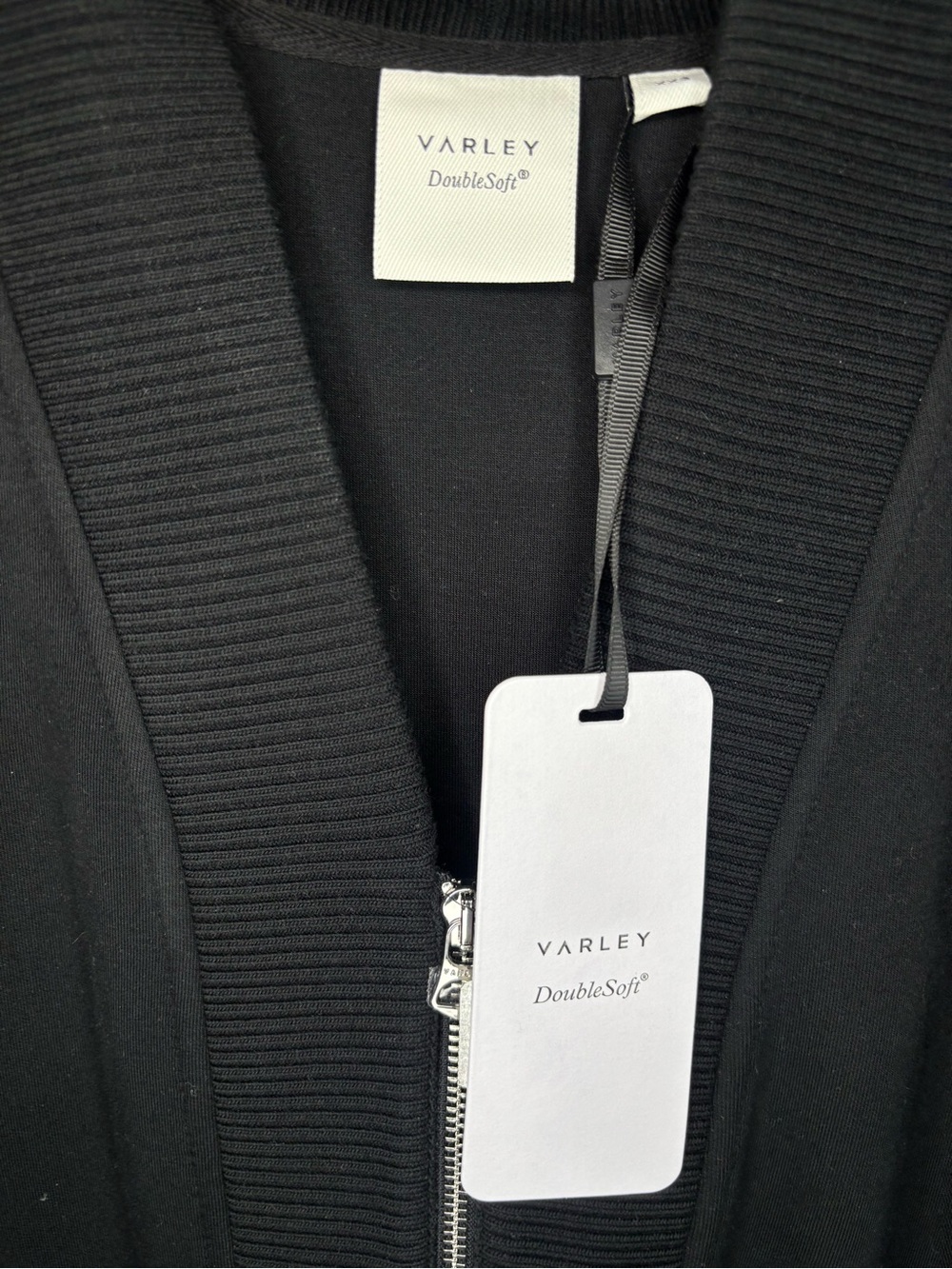 Varley Black Sleeveless Zip-Front Mini Dress - Picture 2 of 3